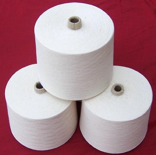 自产自销优质白色再生棉纱包芯纱批发量大价优